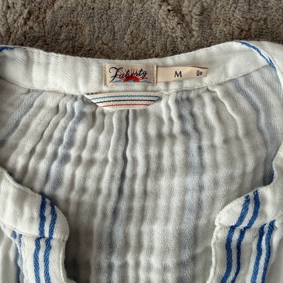 Faherty Dream Cotton Gauze Dylan Top Size Medium - Picture 2 of 6
